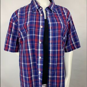3For$20 Dockers Plaid  Blue/Red Men"s Shirt size XL